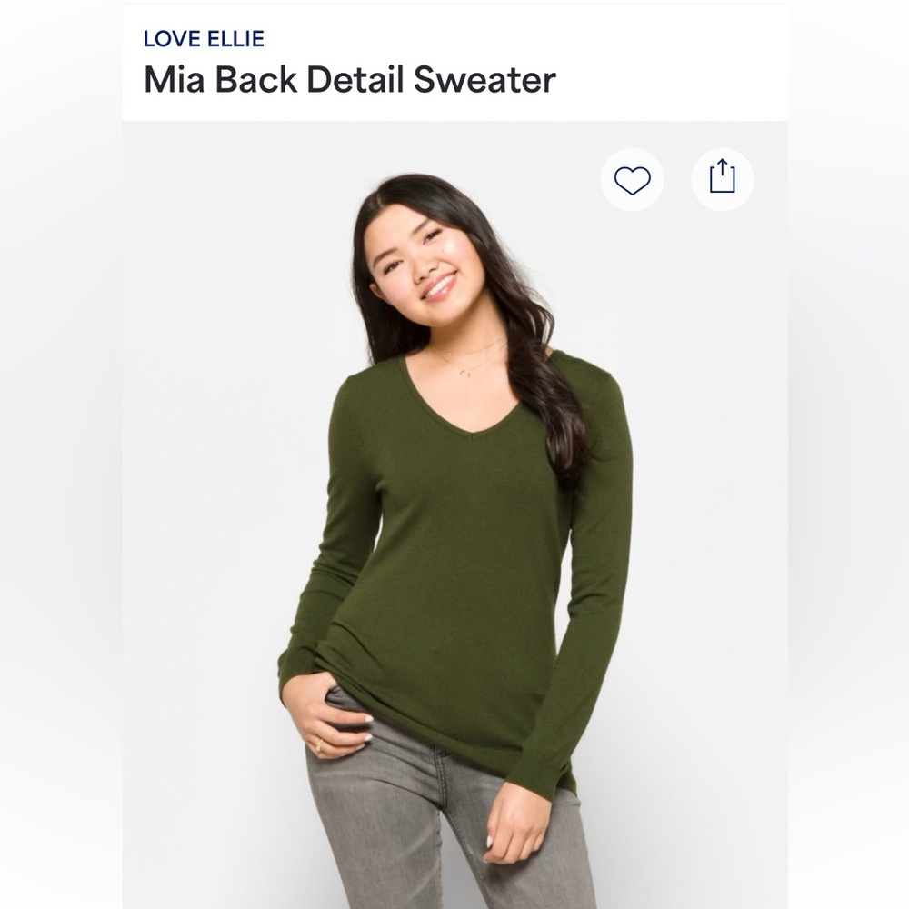 Love Elle sweater w detailed back